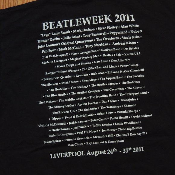 Beatles Beatleweek T shirt 2011 Liverpool Tee XL - Picture 5 of 5